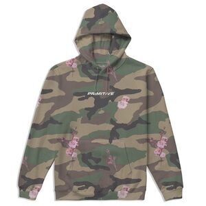 PRIMITIVE Osaka Unisex Hoodie with Floral Camo, Size XXL, New with Tag MSRP $85